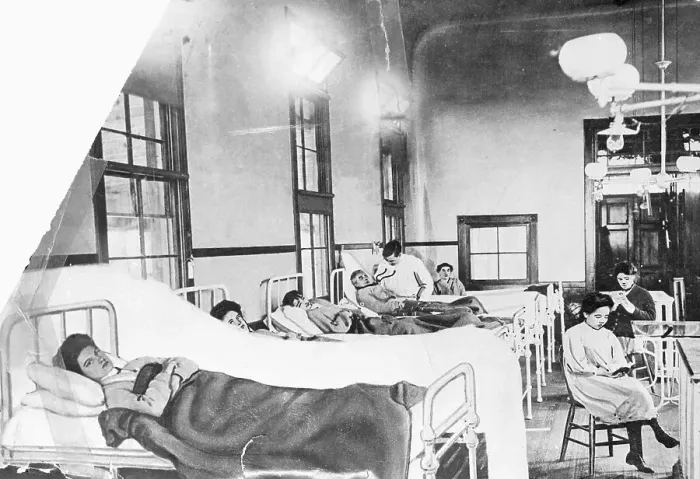 Framed Print : Typhoid Mary in Hospital Bed Framed Print : Typhoid Mary in Hospital Bed