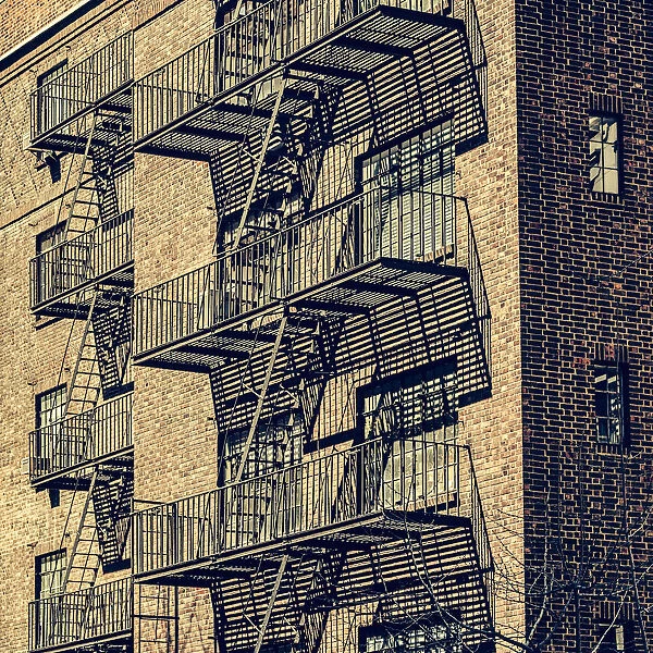Typical fire escape on New York tenement