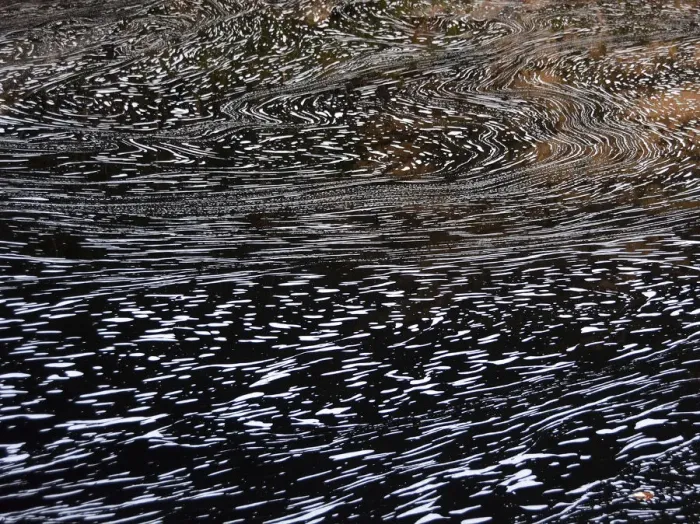 Framed Print : Typical foam structures on a blackwater river, Chapada Diamantina, Bahia, Brazil