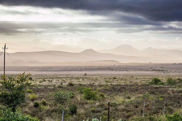 A typical Karoo landscape. The Karoo is a dry and arid area, with lots of history