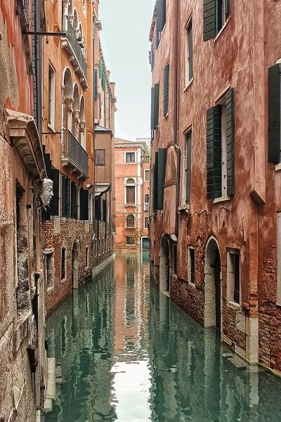 Typical quiet side canal in Venice
