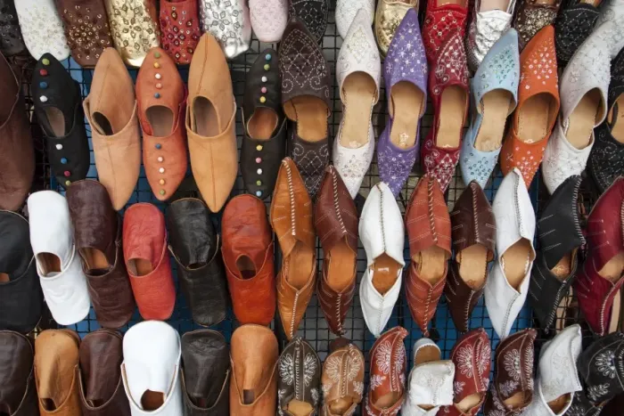 Framed Print : Typical Tunisian shoes, market, bazaar, Djerba, Tunisia Framed Print : Typical Tunisian shoes, market, bazaar, Djerba, Tunisia