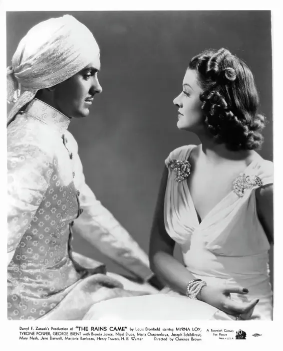 Framed Print : Tyrone Power And Myrna Loy In The Rains Came Framed Print : Tyrone Power And Myrna Loy In The Rains Came