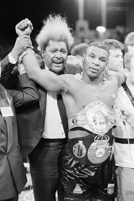 Framed Print : Tyson and King Celebrating Boxing Title Framed Print : Tyson and King Celebrating Boxing Title
