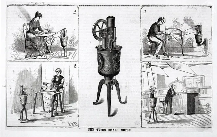 Framed Print : Tyson Small Motor Uses Wood Framed Print : Tyson Small Motor Uses Wood