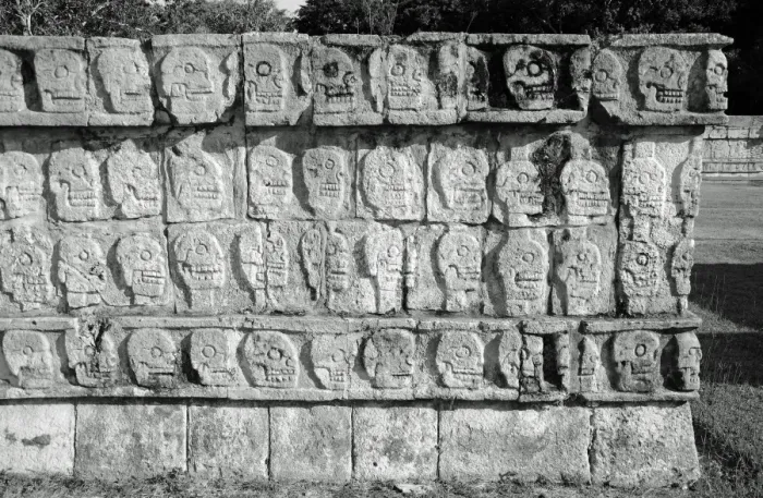 Framed Print : Tzompantli Skull Carvings, Chichen Itza Framed Print : Tzompantli Skull Carvings, Chichen Itza