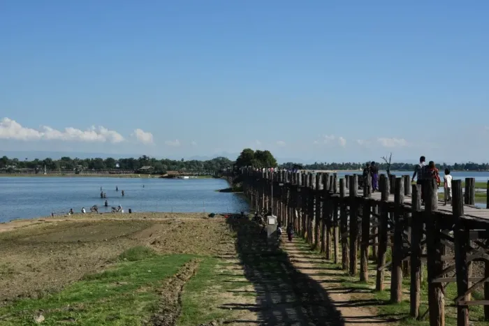 Framed Print : U Bein Bridge bridge Myanmar