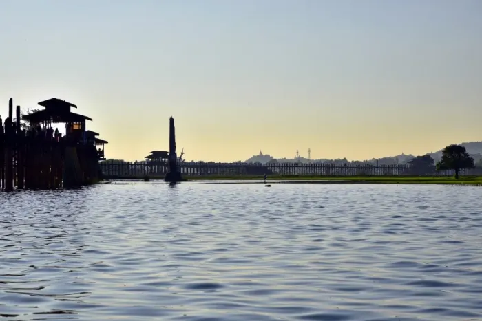 Framed Print : u bein bridge landscape Myanmar Framed Print : u bein bridge landscape Myanmar