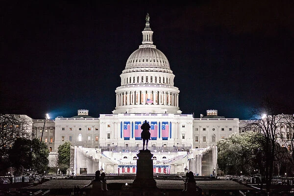 The U. S. Capitol Building Readied for the Trump Administration