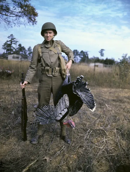 Framed Print : U. S. Soldier Holding Thanksgiving Turkey Framed Print : U. S. Soldier Holding Thanksgiving Turkey