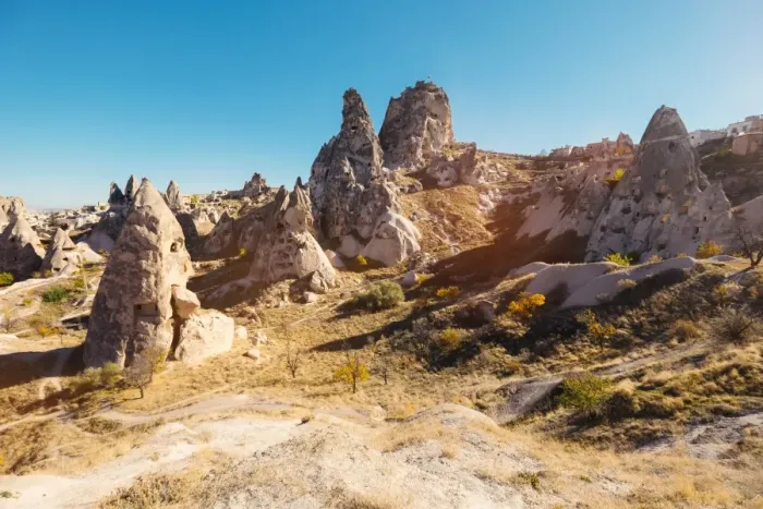 Framed Print : Uchisar town in Cappadocia. Turkey Framed Print : Uchisar town in Cappadocia. Turkey