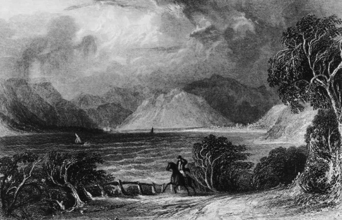 Framed Print : Ullswater. A view of Ullswater, Cumbria, from Pooley Bridge, circa 1835 Framed Print : Ullswater. A view of Ullswater, Cumbria, from Pooley Bridge, circa 1835