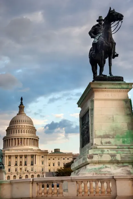 Framed Print : Ulysses Grant Equestrian Statue which is Civil War Memorial Framed Print : Ulysses Grant Equestrian Statue which is Civil War Memorial