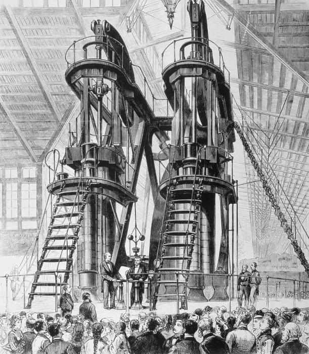 Framed Print : Ulysses Grant Starting Great Corliss Engine