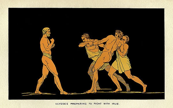 Ulysses preparing to fight with Irus