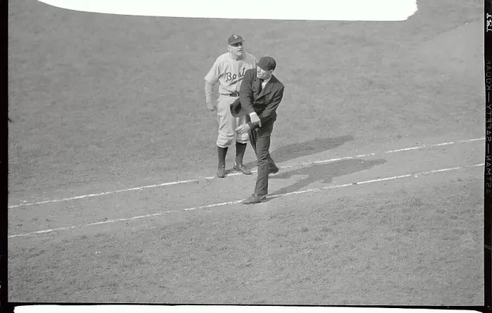 Framed Print : Umpire Waving Casey Stengel Out of Game Framed Print : Umpire Waving Casey Stengel Out of Game