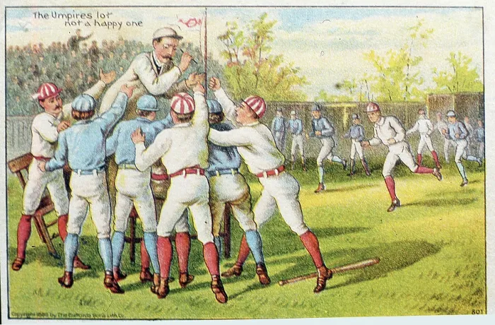 Framed Print : The Umpires Lot Not A Happy One Trade Card Framed Print : The Umpires Lot Not A Happy One Trade Card