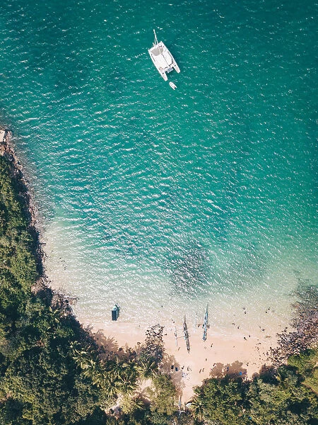 Unawatuna beach aerial photo