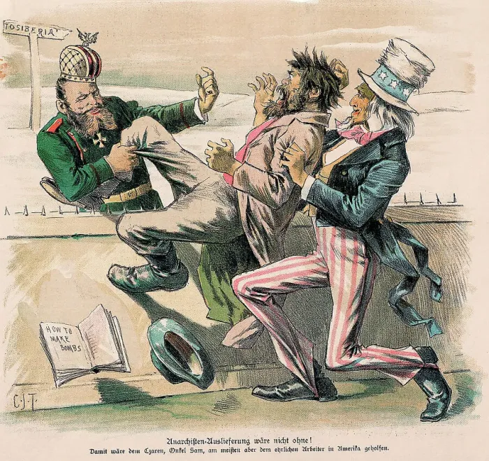 Framed Print : Uncle Sam Sending Anarchist To Russia Framed Print : Uncle Sam Sending Anarchist To Russia