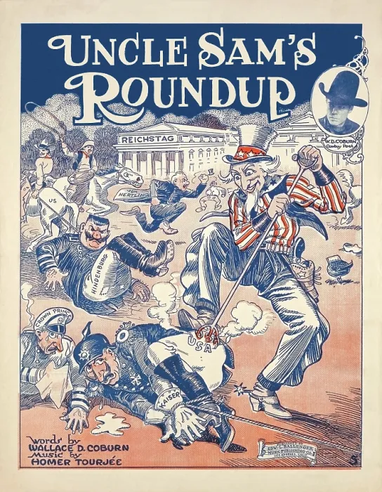 Framed Print : Uncle Sam's roundup