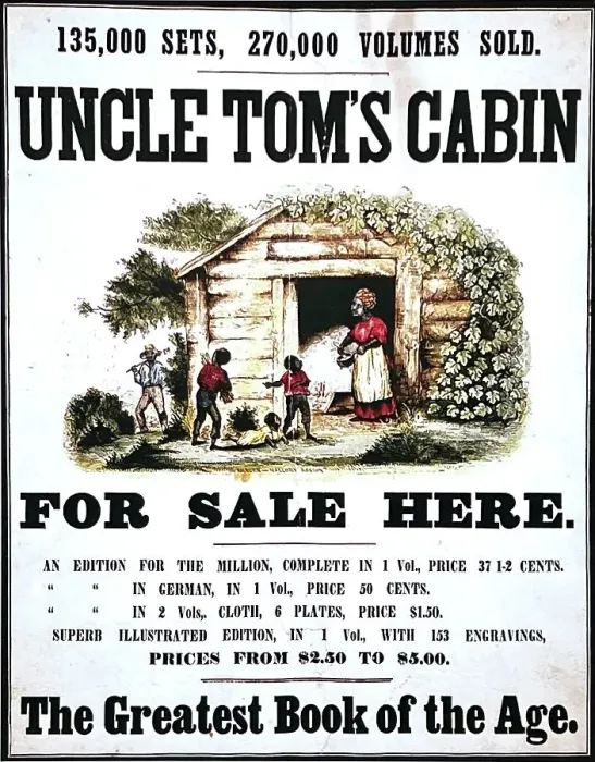 Framed Print : Uncle tom's cabin, book advertising Framed Print : Uncle tom's cabin, book advertising