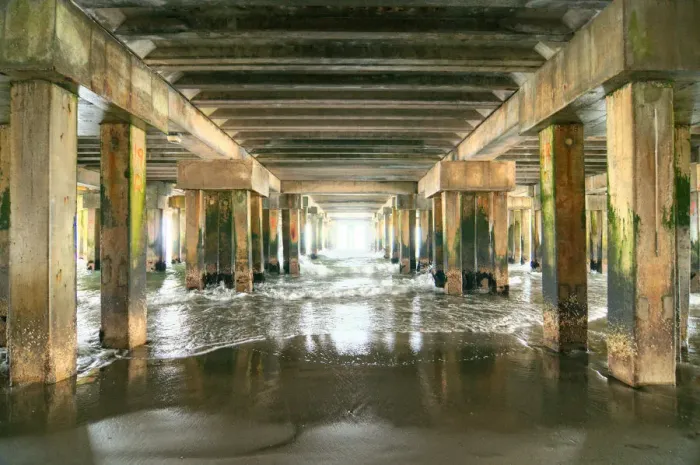Framed Print : Underneath a dock Framed Print : Underneath a dock