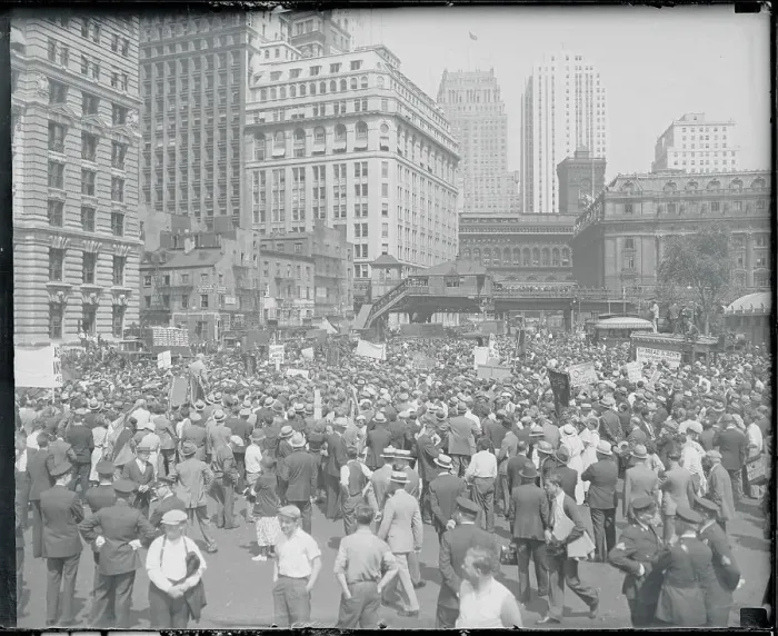 Framed Print : Unemployed Protesting Framed Print : Unemployed Protesting