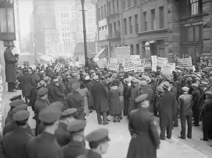 Framed Print : Unemployment Demonstration Framed Print : Unemployment Demonstration