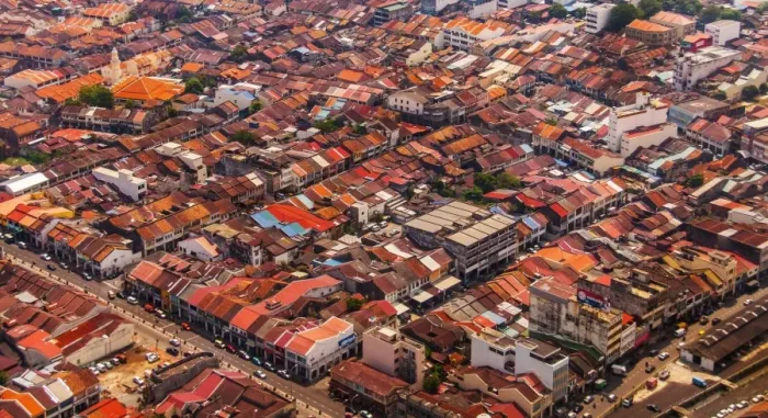 Framed Print : The UNESCO World Heritage Site of penang, malaysia