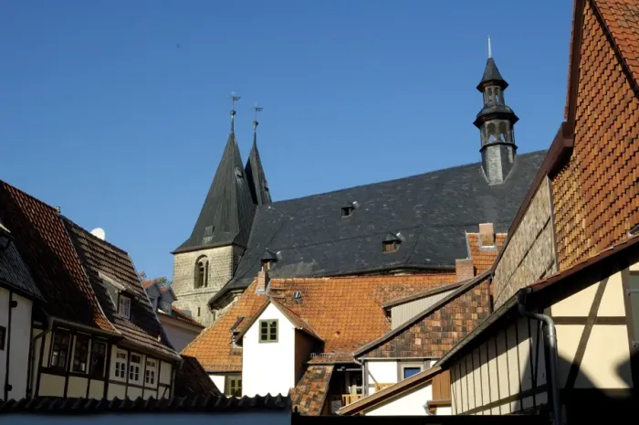 Framed Print : UNESCO World Heritage Site, Quedlinburg, Germany, Saxony-Anhalt, church St. Blasii