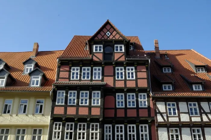 Framed Print : UNESCO World Heritage Site, Quedlinburg, Germany, Saxony-Anhalt, market Framed Print : UNESCO World Heritage Site, Quedlinburg, Germany, Saxony-Anhalt, market