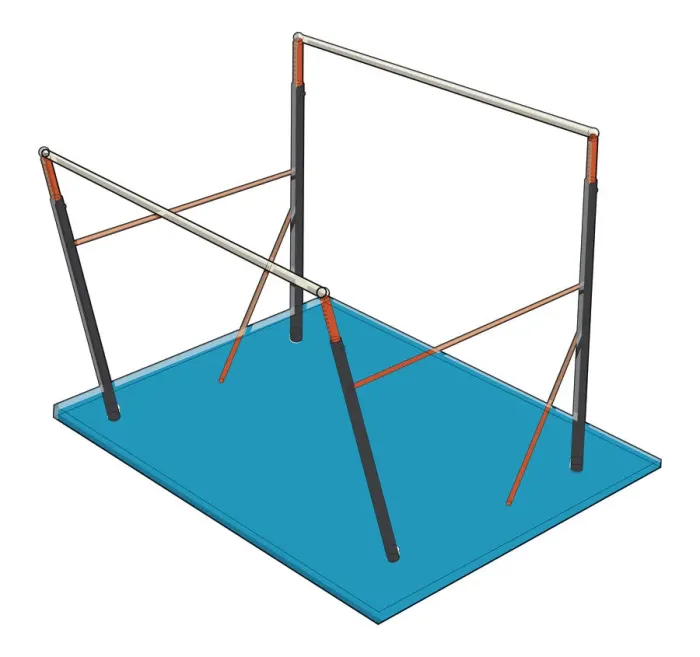 Framed Print : Uneven bars Framed Print : Uneven bars