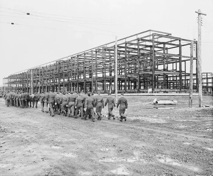 Framed Print : Unfinished Barracks Building Framed Print : Unfinished Barracks Building