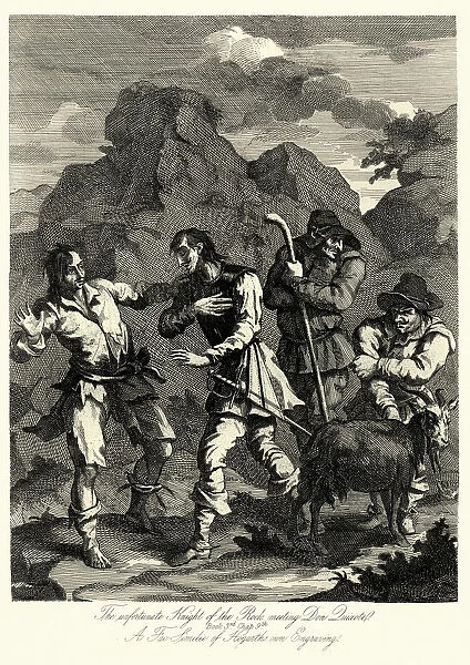 Unfortunate Knight of the Rock meeting Don Quixote