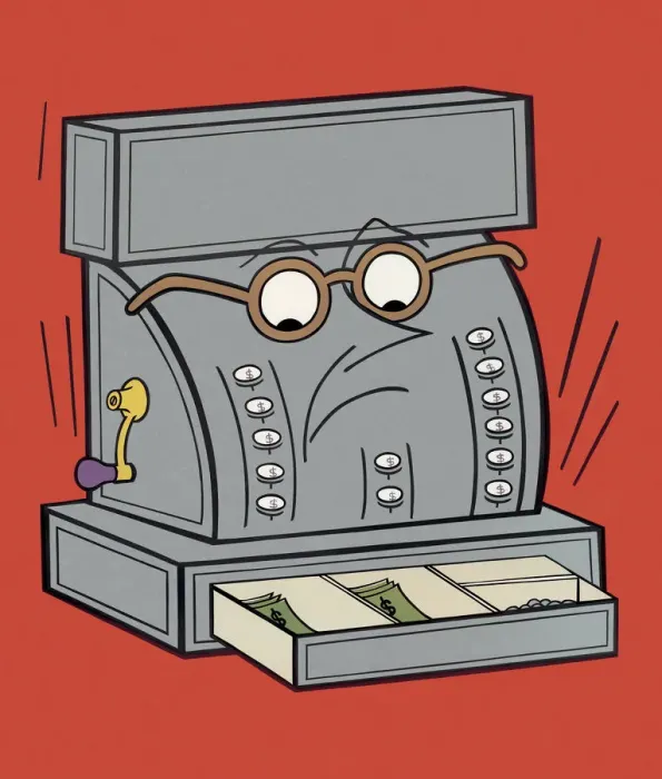 Framed Print : Unhappy Cash Register Framed Print : Unhappy Cash Register