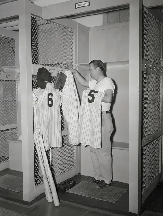 Framed Print : Uniforms of Mickey Mantle and Joe DiMaggio Framed Print : Uniforms of Mickey Mantle and Joe DiMaggio