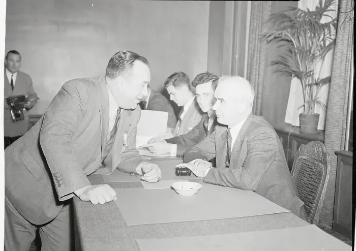 Framed Print : Union Leaders Meeting at Convention Table Framed Print : Union Leaders Meeting at Convention Table