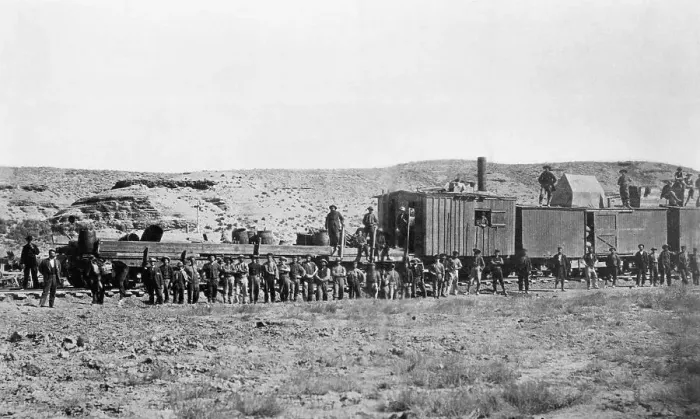 Framed Print : Union Pacific Construction Train;Workers