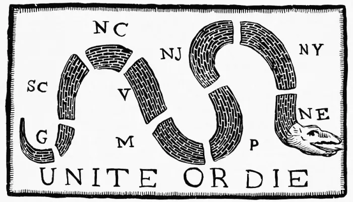 Framed Print : Unite Or Die American Revolutionary War Motto Framed Print : Unite Or Die American Revolutionary War Motto