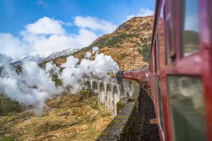 Framed Print : United Kingdom, Scotland, Highland, Glenfinnan, A830, Glenfinnan Viaduct, Steam train