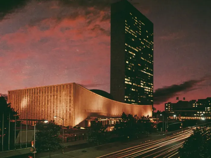 Framed Print : United Nations Building At Night Framed Print : United Nations Building At Night