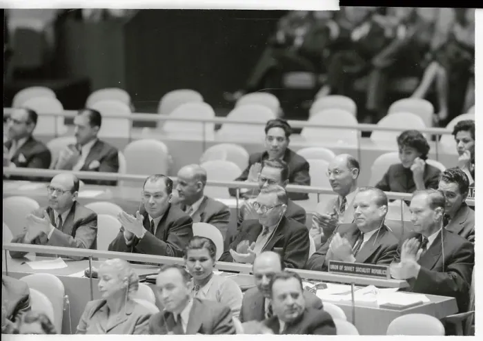 Framed Print : United Nations Delegates at Session