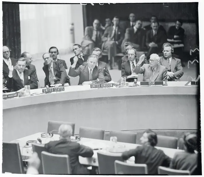 Framed Print : United Nations Delegates Voting