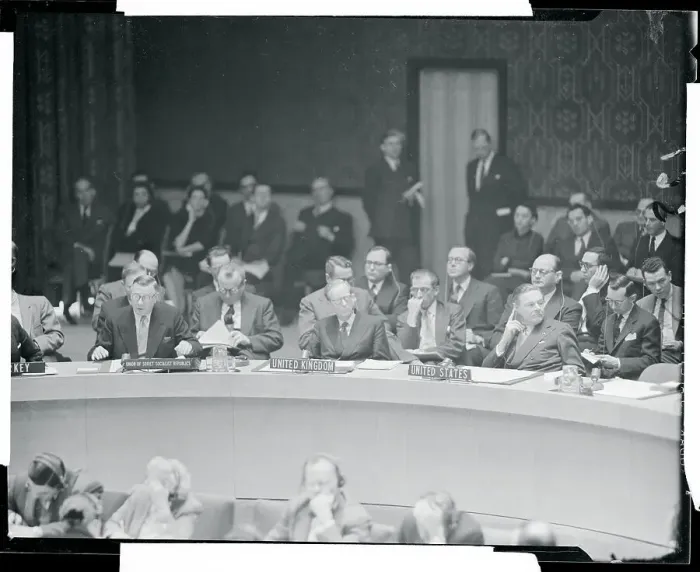 Framed Print : United Nations Security Council in Session