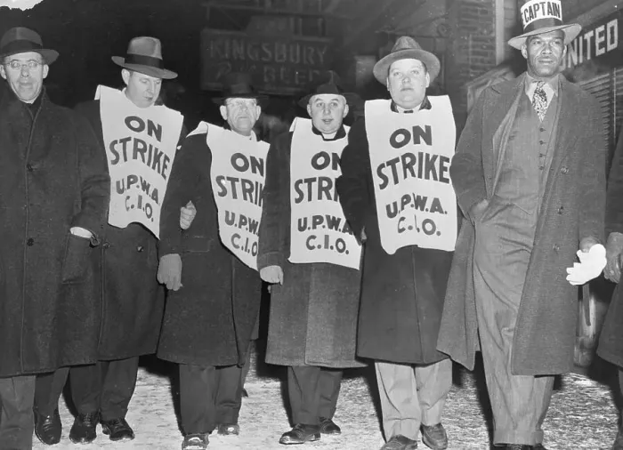 Framed Print : United Packing House Workers Strike in Chicago Framed Print : United Packing House Workers Strike in Chicago