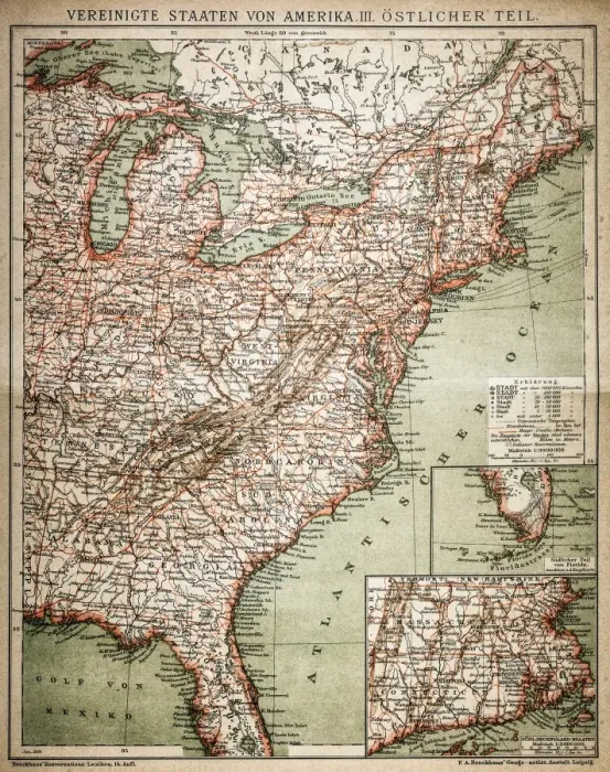 Framed Print : United States of America, eastern part