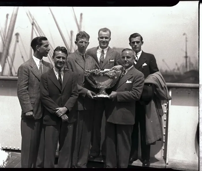Framed Print : United States Davis Cup Team Arriving from England Framed Print : United States Davis Cup Team Arriving from England