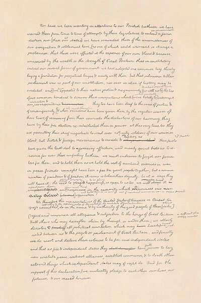 United States Declaration of Independence (July 1776), facsimile, published 1886