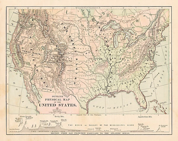 United States map 1881