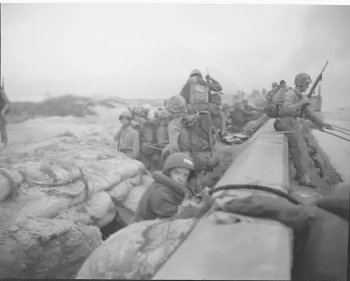 Framed Print : United States Marines at Korean Trench Site Framed Print : United States Marines at Korean Trench Site